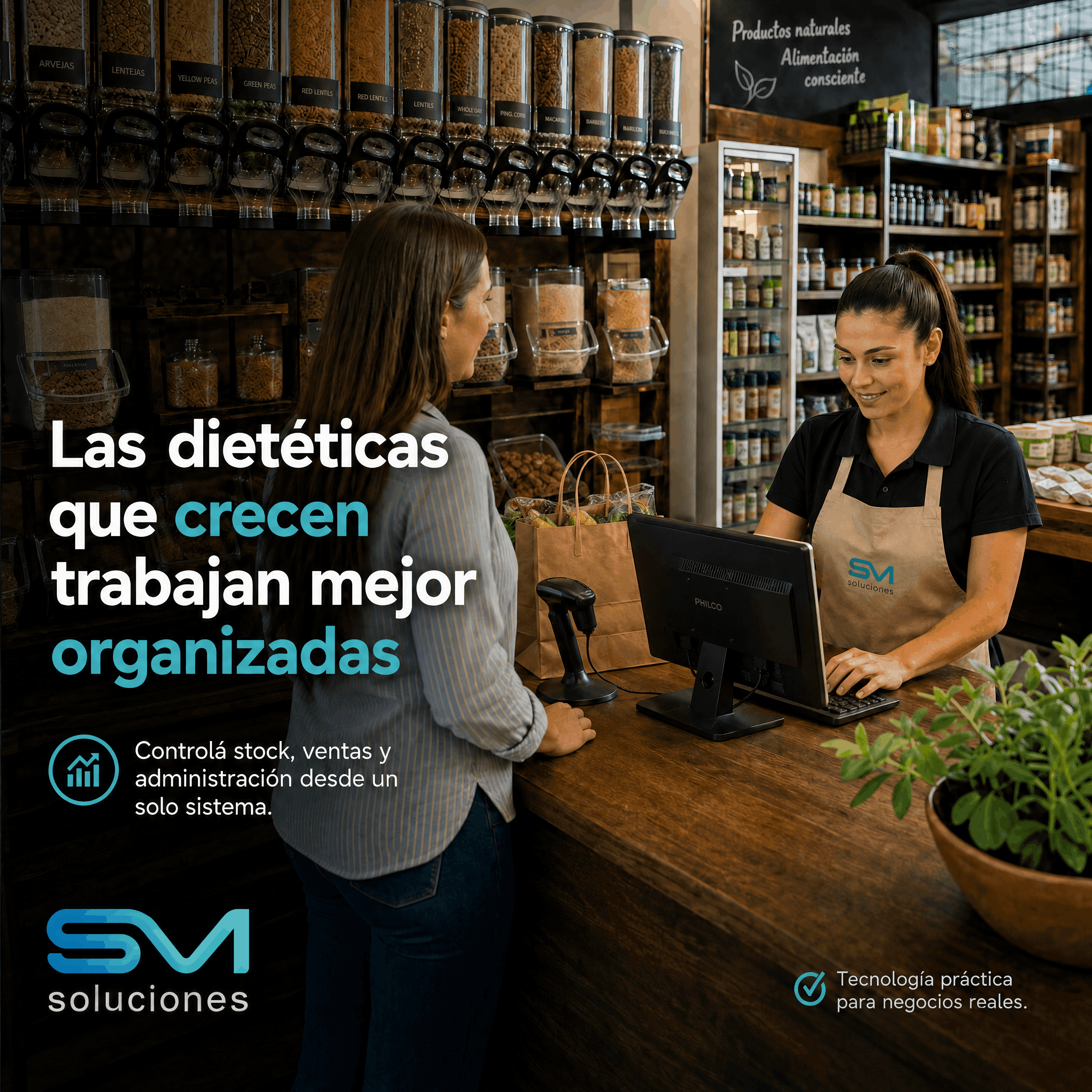 Las dietéticas que crecen trabajan mejor organizadas con SM Soluciones